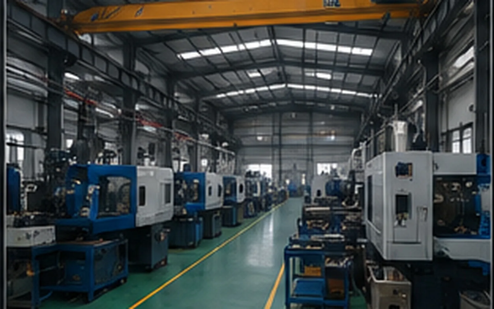 Custom manufacturing facility for injection molding, CNC machining, and metal stamping