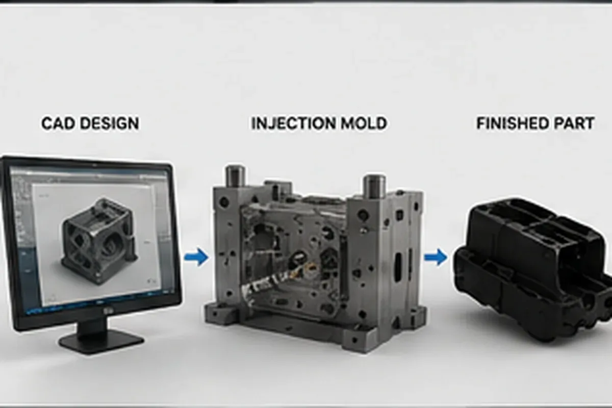 Custom manufacturing capabilities including mold making CNC machining and injection molding