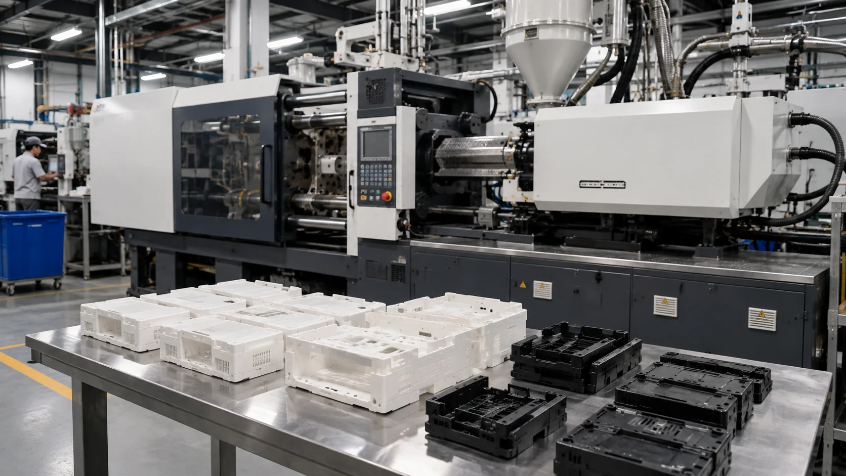 Injection mold tooling and molded part production